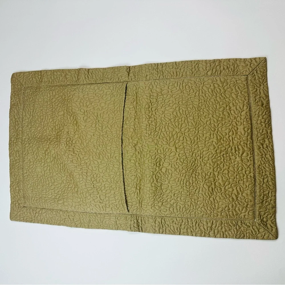 Peacock Alley Tan Camel Egyptian Cotton Quilted King Pillow Shams Set of 2